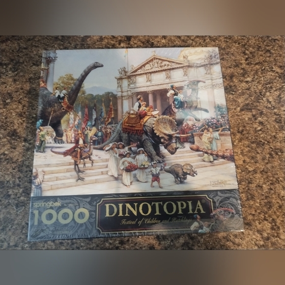 Springbok Dinotopia 1000 Piece Puzzle - Picture 1 of 1